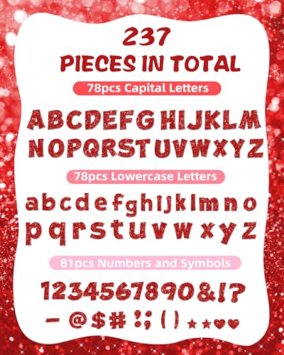 237 Pcs Glitter Bulletin Board Letters (237 Count)