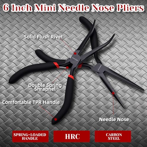 6" Mini Needle Nose Pliers Set