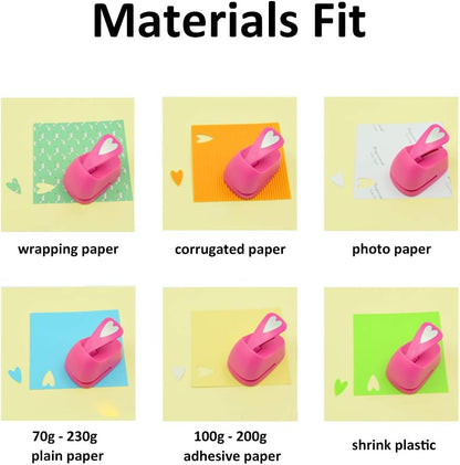 Craft Lever Punch DIY Handmade Craft Punch Paper Punch for Festival and Greeting Card Making Ten Shapes Choices (White 0.7X0.7inch square-1inch Circle-0.75inch Triangle) - Crafty Corner