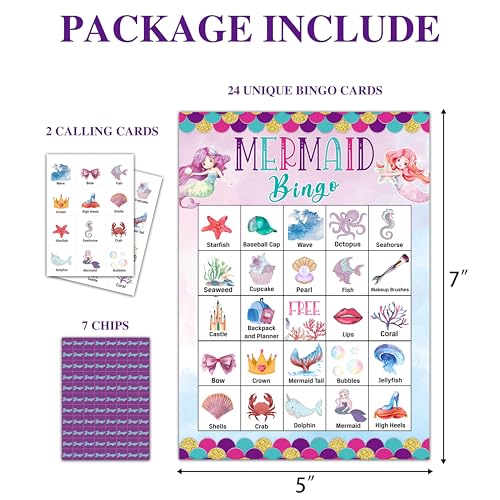 Mermaid Bingo Game (33 Count)
