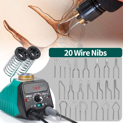 939D VI Dual Pen Wood Burning Kit with Digital Display with 20 Wire Nibs