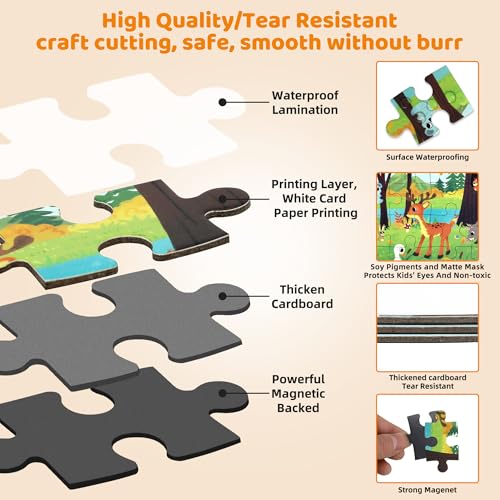 Magnetic Puzzles for Toddlers 3 (60 Count)