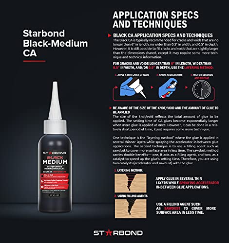 Black Medium CA Glue (2 Ounce)