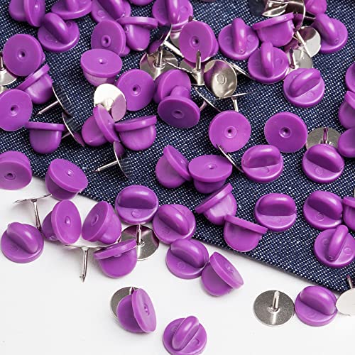 400pcs PVC Rubber Pin Backs Heliltd Butterfly Clutch Pins Tie Tacks Blank Pins for Uniform Badges Backing Holder Clasp Lapel Pin Enamel Pins (400 Count)