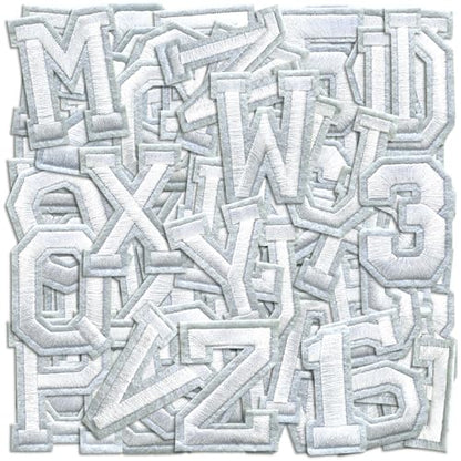Letter and Number Iron On Patches (72 Count)
