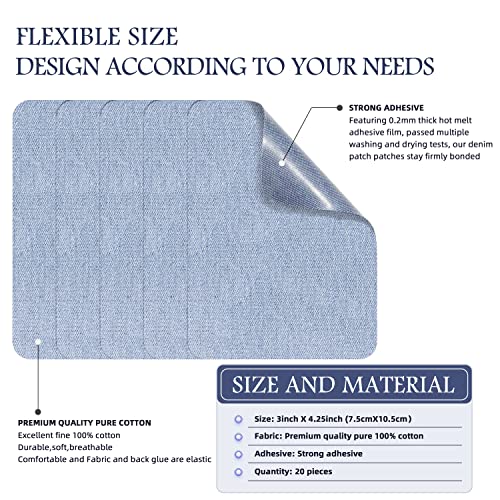 Iron on Repair Patch 20 Pcs Pack