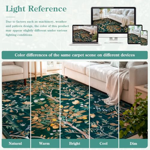 Boho Washable 5x7 Area Rugs (35 Sq Ft)