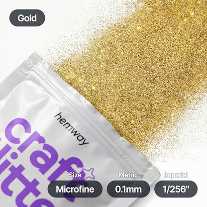 Craft Glitter Gold 100g Microfine Glitter (3.5 Ounce)
