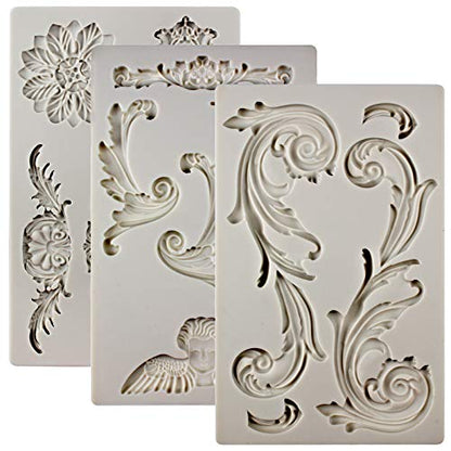 Baroque Style Ornament Curlicues Silicone Molds 3