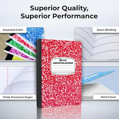 100 Pack Bulk Composition Notebooks (100 Count)