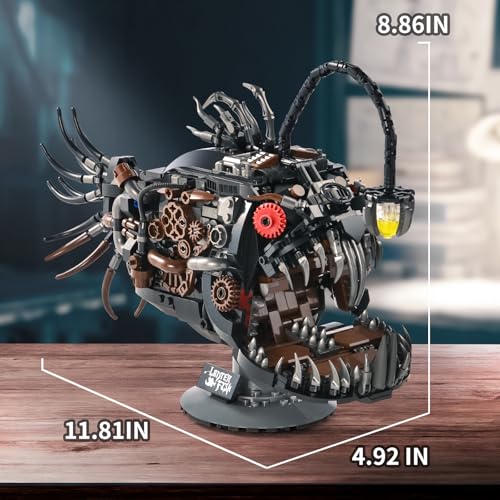 Mechanical Fish Building Sets STEM Building Toy for Adult Boy 8 (1038 Count)