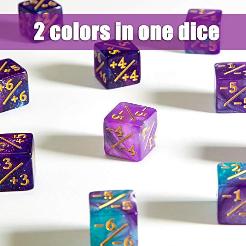 24 Pcs Pieces D6 Dice Counters with 2 Bag