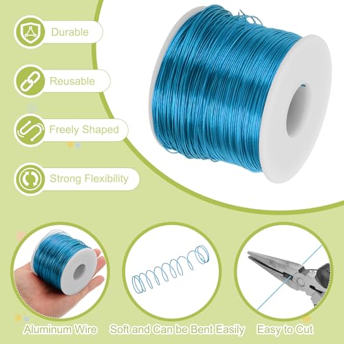 20 Gauge Anodized Aluminum Craft Wire Bendable Bonsai Training Wire 771 Feet 0.8mm for Sculpting Crafts Wreath Floral Beading Jewelry Making