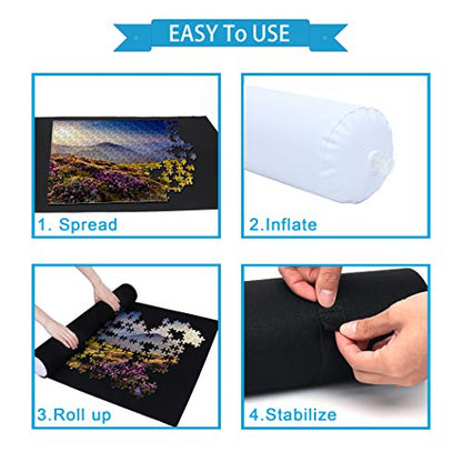 1500 Piece Jigsaw Puzzle Mat Roll Up with Drawstring Storage Bag