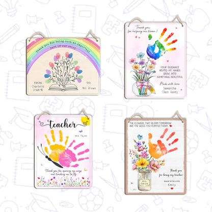 DIY Butterfly Handprints Craft Sign Gift for Daycare PreK Preschool Kindergarten Teacher