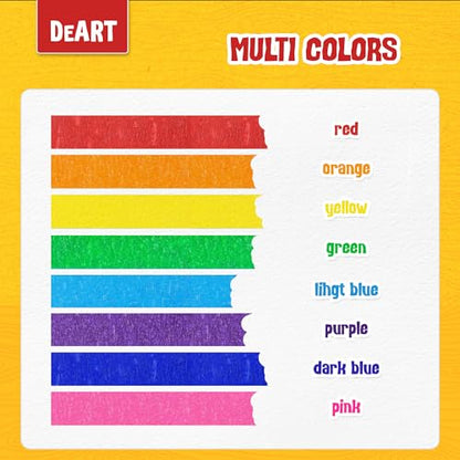 8X Colored Masking Tape (6 Count)