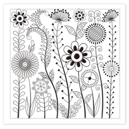 Abstract Wildflowers Polymer Clay Texture Sheets Geometric Flowers Silicone Stamp Clay Texture Mat Modeling Pattern Pad Texture Sheets for Jewelry and Clay Earrings Tools