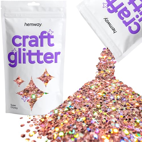 Craft Glitter Rose Gold Holographic 100g Super Chunky Glitter (3.5 Ounce)