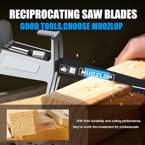 10Pack 9inch 6TPI Woodcutting Reciprocating Saw Blades Set (10 Count)