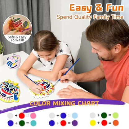 8Pcs Stepping Stones Painting Crafts Kit for Kids 4 8 6
