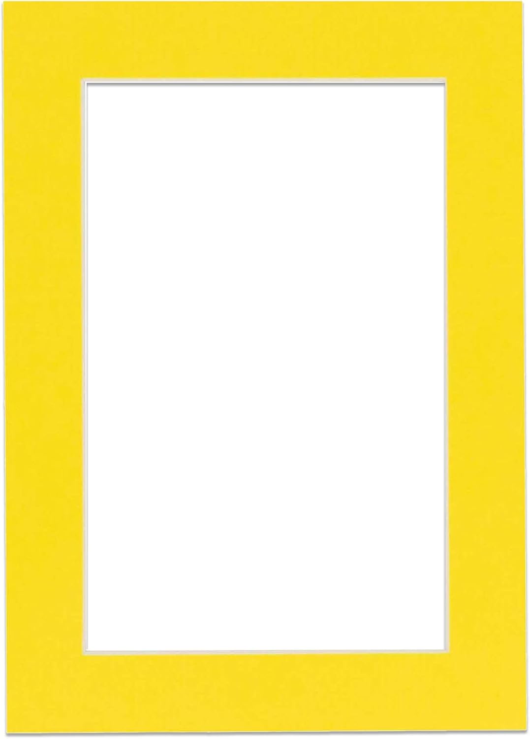 Pack of TEN 8.5x11 Mats Bevel Cut for 7x9 Photos - Acid Free Yellow Precut Matboards For Pictures, Photos, Framing - 4-ply Thickness