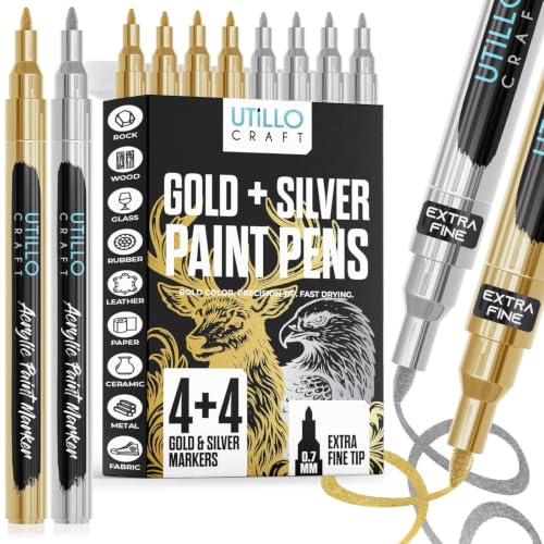 Gold and Silver Paint Pens (8 Count)