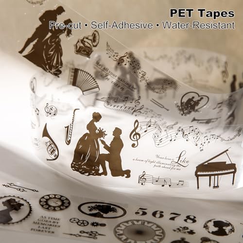 Vintage Silhouette PET Tape Set with Clip (6 Count)