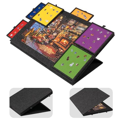 1500 Piece Tilting Puzzle Board with 6 Color Drawers