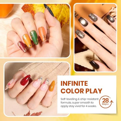 Beetles Fall Gel Nail Polish Set (5 Fl Oz)