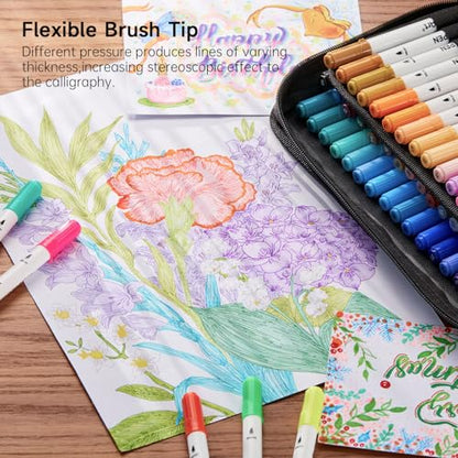 Dual Tip Brush Pens