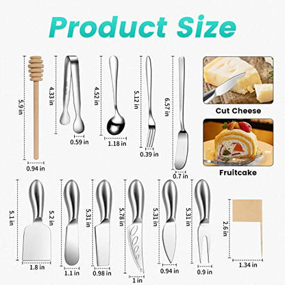 Silver Cheese Knife Set For Charcuterie Board Accessories