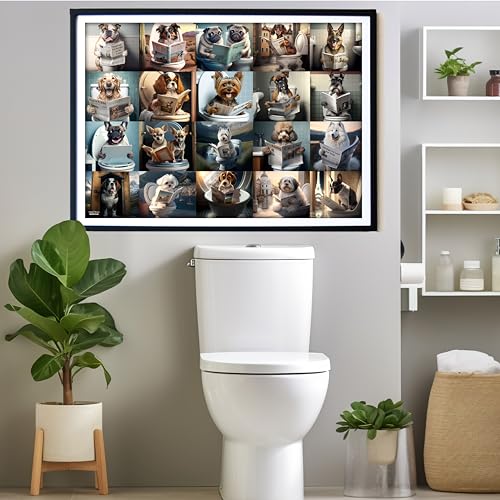 Pooping Dogs & Puppies 1000 Pieces Jigsaw Puzzle. Pooping Puppies