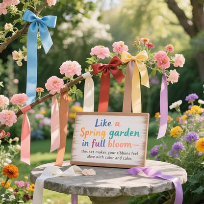 1-1/2 Inch Double-Faced Satin Ribbon 50 Yards Set,“Morning Meadow”–10 Nature Colored Ribbon Bulk for Gift Wrapping, Crafts, Flower Bouquet, Christmas Easter Wedding Party Decor, Hair & Bows (150 Foot)