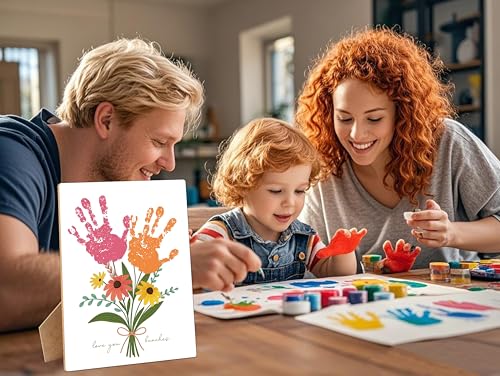 Mother's Day Christian Flower Handprint Art Wooden Making Sign