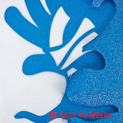 Glitter Blue HTV Heat Transfer Vinyl Rolls