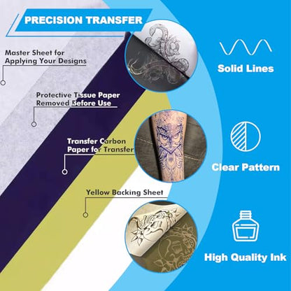 Tattoo Transfer Paper 200 Sheets Thermal Stencil Paper for Tattooing