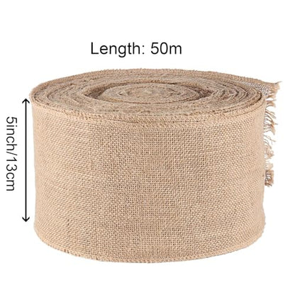 5 Inch Wide 54 Yards Burlap Ribbon (162 Feet)