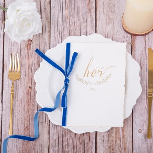 Vintage Sapphire Blue Velvet Ribbon (75 Foot)