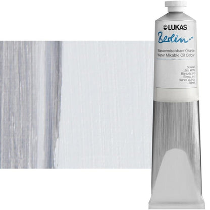 Berlin Pro Artists Water Mixable Oil Paint 200 ml Tube Zinc White (6.7628 Fl Oz)