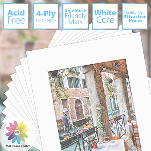 Mat Board Center 10 Pack 11x14 Photo Mats for 8x10 Picture