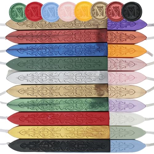 20Pcs Wax Sealing Sticks with Wicks (12 Count)
