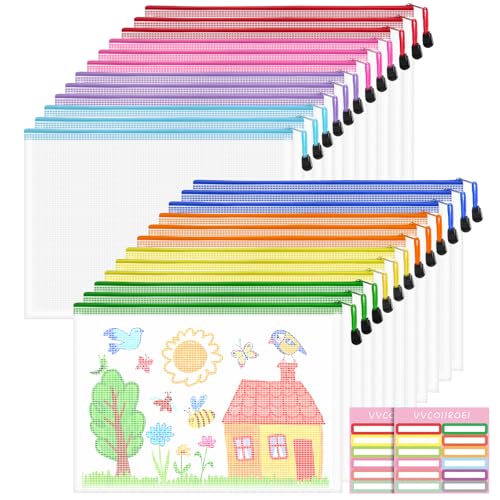 24pcs Mesh Bags with Zipper (24 Count)