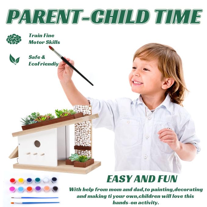 Modern Birdhouse Woodworking Kit (4 Gram)