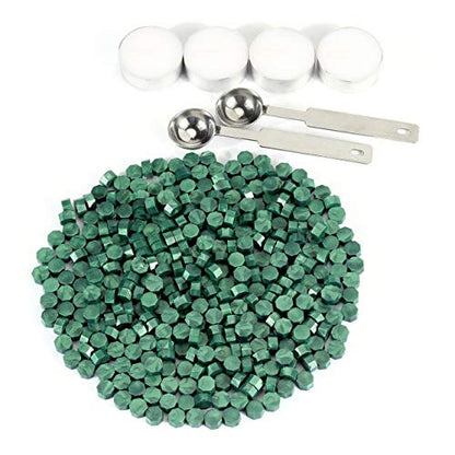 360Pcs Metallic Green Sealing Wax Beads