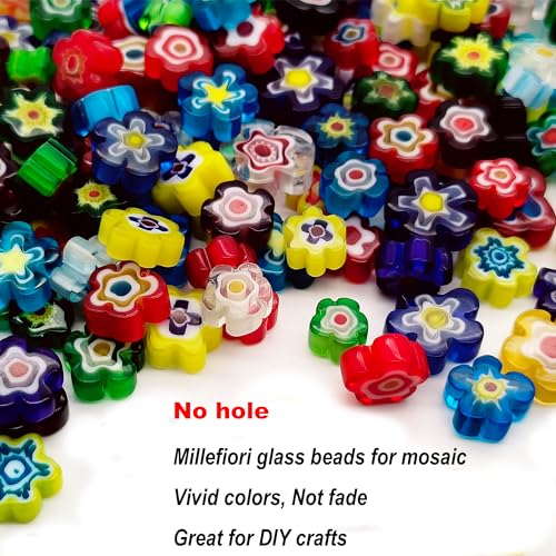 FlaEDFLIFE Flat Glass Millefiori for Mosaic Making Supplies