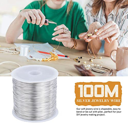 328FT 28 Gauge Craft Wire Jewelry Wire Copper Metal Wire for Jewelry Making