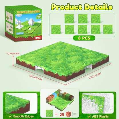 8PCS Magnetic Blocks Base Plates for Kids