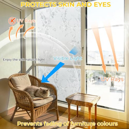 Window Privacy Film Decorative for Front Door