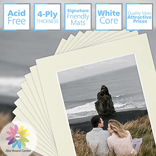 Mat Board Center 10 Pack 5x7 Photo Mats for 4x6 Picture (10 Count)