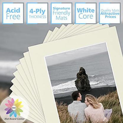 Mat Board Center 10 Pack 5x7 Photo Mats for 4x6 Picture (10 Count)